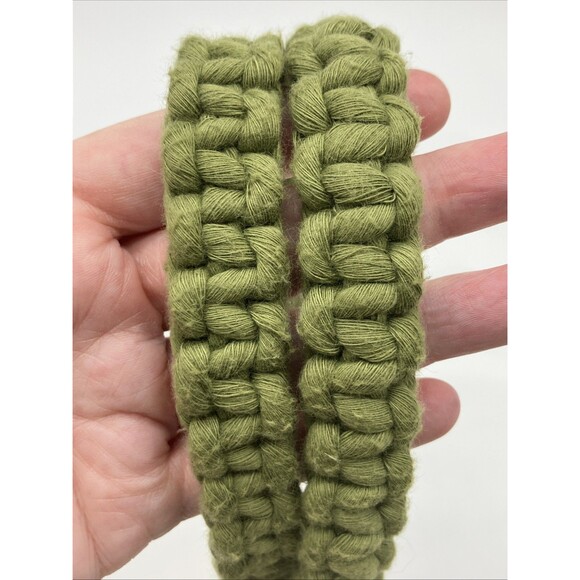 Handmade Green Macrame Lanyard Keychain Fancy Snek Snake Kitschy Cool - Picture 2 of 10